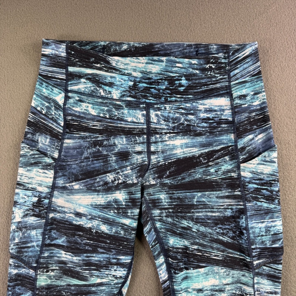 Lululemon Leggings Women 6 Align Crop Geometric Ripple Beach‎ Yoga Lounge Run - Picture 12 of 13